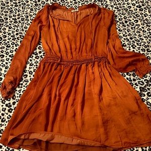 Silky Burnt Orange Dress